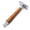 Double Edge Razor for Men, ODM Natural Wood Handle Safety Razor with All Metal Waterproof Head, Classic Long Handle Double Edge Safety Razor, Collector's Edition Gift for Family & Friends BTS-303 view 1