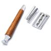 Double Edge Razor for Men, ODM Natural Wood Handle Safety Razor with All Metal Waterproof Head, Classic Long Handle Double Edge Safety Razor, Collector's Edition Gift for Family & Friends BTS-303 view 2