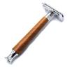 Double Edge Razor for Men, ODM Natural Wood Handle Safety Razor with All Metal Waterproof Head, Classic Long Handle Double Edge Safety Razor, Collector's Edition Gift for Family & Friends BTS-303 view 3