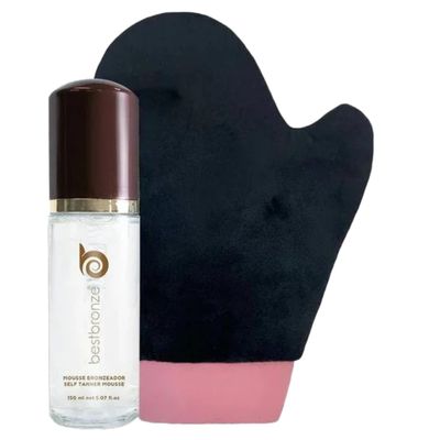 Best Bronze Clear Self Tanner Kit Mousse with Mitt  Sunless Tanner Foam for Customizable Self Tan, Light to Dark Fake Tan  Vegan Tanning Mousse  Sunless Tanning Foam (5.07 Fl Oz & Mitt)