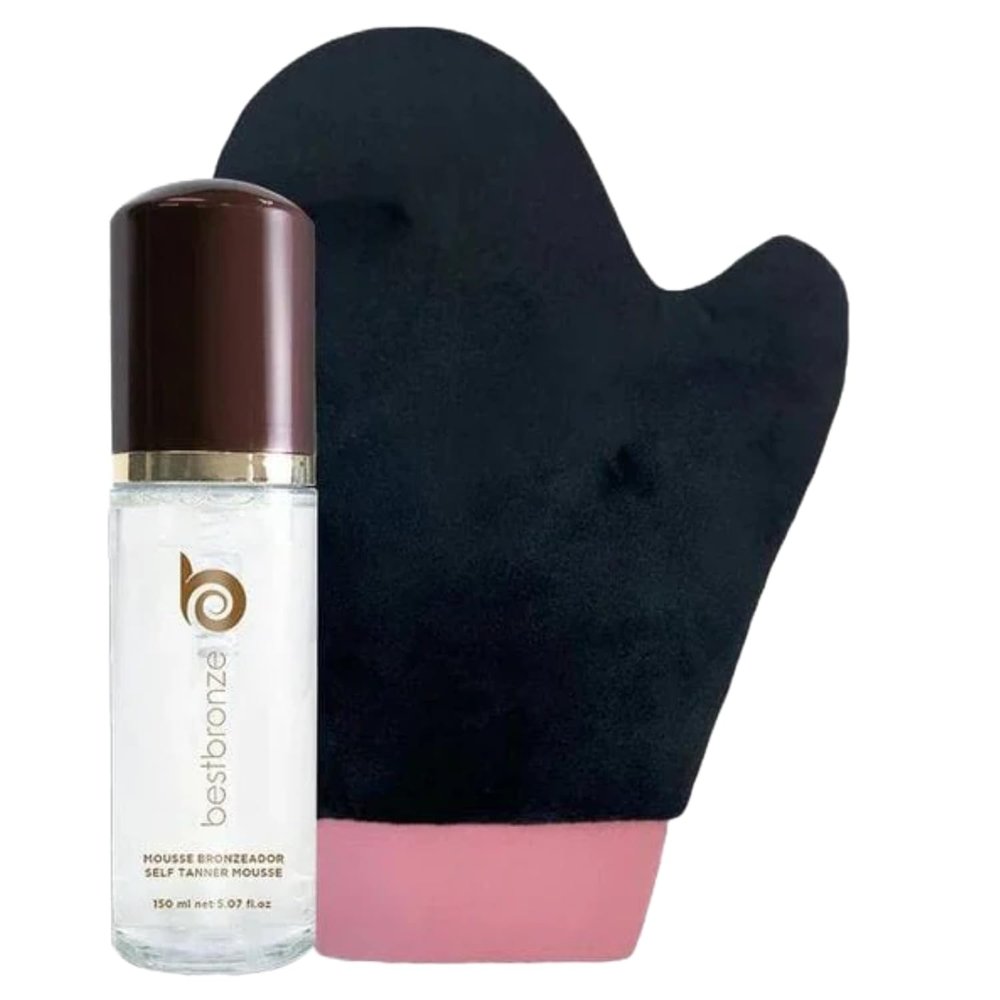 Best Bronze Clear Self Tanner Kit Mousse with Mitt  Sunless Tanner Foam for Customizable Self Tan, Light to Dark Fake Tan  Vegan Tanning Mousse  Sunless Tanning Foam (5.07 Fl Oz & Mitt)