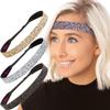 Hipsy Adjustable Non Slip Wide Bling Glitter Headbands for Women Girls & Teens 4-Pack (Silver/Black/Gold/Gunmetal 4pk) view 1