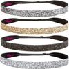 Hipsy Adjustable Non Slip Wide Bling Glitter Headbands for Women Girls & Teens 4-Pack (Silver/Black/Gold/Gunmetal 4pk) view 2