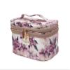 Conair Travel Makeup Bag, Large Toiletry and Cosmetic Bag, Perfect Size for Use At Home or Travel, Train Case Shape in Pink Floral Print view 1