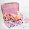 Conair Travel Makeup Bag, Large Toiletry and Cosmetic Bag, Perfect Size for Use At Home or Travel, Train Case Shape in Pink Floral Print view 2