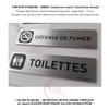 AUA SIGNALETIQUE - Plaque Aluminium bross imprim AluSign DARK - 200x50 mm - Double Face adhsif au dos (Toilettes Homme) view 2