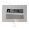 AUA SIGNALETIQUE - Plaque Aluminium bross imprim AluSign DARK - 200x50 mm - Double Face adhsif au dos (Toilettes Homme) view 3