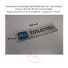 AUA SIGNALETIQUE - Plaque Aluminium bross imprim AluSign DARK - 200x50 mm - Double Face adhsif au dos (Toilettes Homme) view 4