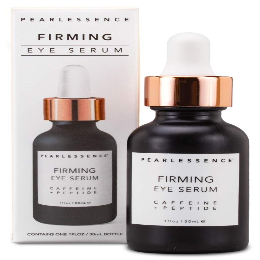 Pearlessence Firming Eye Serum with Caffeine + Peptide  Rejuvenates Puffy Eyes & Reduces Under Eye Bags | Made in USA & Cruelty Free (1oz)