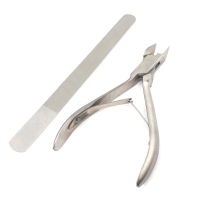 AAProTools Toe Nail Nipper/Clipper Stainless Steel with Sapphire Nail File to Clean Your Nail After Cut Or Trim Professional Quality