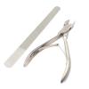 AAProTools Toe Nail Nipper/Clipper Stainless Steel with Sapphire Nail File to Clean Your Nail After Cut Or Trim Professional Quality view 1