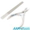 AAProTools Toe Nail Nipper/Clipper Stainless Steel with Sapphire Nail File to Clean Your Nail After Cut Or Trim Professional Quality view 2