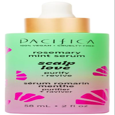 Pacifica Scalp Love Rosemary Mint Serum - Dry, Flaky, and Itchy Scalp Serum, Hydrating, Moisturizing, and Calming Treatment Formulated with Witch Hazel, Vegan and Cruelty-Free - 2 Fl Oz