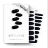 ohora Semi Cured Gel Nail Strips (N Onyx) - Dark, Solid, Works with Any UV/LED Lamps, Salon-Quality, Long Lasting, Easy to Apply & Remove - Includes 2 Prep Pads, Nail File & Wooden Stick view 1