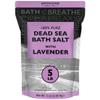 Aromasong Pure Dead Sea Salt for Soaking with 100% Natural Lavender, 5 LB - Spa Bath Salt Fine Grain - Body Wash Scrub - Soak for Women & Men- Bulk Resealable Pack (Packaging May Vary) view 1