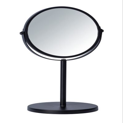 WENKO Model Assisi Cosmetic Mirror with 100% Mirror Surface 3X Magnification Tiltable Steel Black Dimensions 18.5 x 34.5 x 15 cm