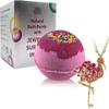 Bath Bombs Jewelry with Necklace Flamingo Inside - Fizzy and Bubble Organic Bathbomb in Gift Box for Women Girls Her Mother Girlfriend view 1