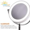 Ottlite Wireless Charging LED Makeup Mirror - Illuminated Magnifying Light with USB Port view 2