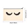 18 Pieces Eyelash Cosmetic Bags Canvas Lash Makeup Bag Travel Make up Pouches Toiletry Bag with Zipper for Women and girls (S, Beige) view 2