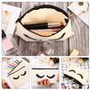 18 Pieces Eyelash Cosmetic Bags Canvas Lash Makeup Bag Travel Make up Pouches Toiletry Bag with Zipper for Women and girls (S, Beige) view 4