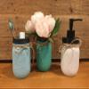 Ball or Kerr Mason Jar Soap Dispenser or Lotion Dispenser Tooth Brush Holder view 2
