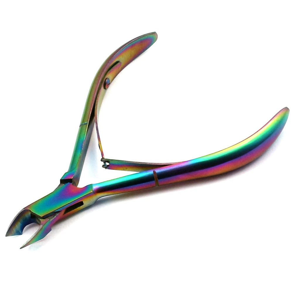AAProTools Beautiful Rainbow Nail Dead Remover Cuticle Pusher Clippers Scissors Tool