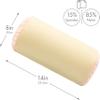 Microbead Bolster Neck Roll Pillow, Gently Body, Head, Neck & Shoulders No Pain Rest, Relax Sleep - Silky Feel Prevent Wrinkles & Hair Breakage - Lightweight Cylinder Tube, 14" x 8", Off White Cream view 2