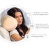 Microbead Bolster Neck Roll Pillow, Gently Body, Head, Neck & Shoulders No Pain Rest, Relax Sleep - Silky Feel Prevent Wrinkles & Hair Breakage - Lightweight Cylinder Tube, 14" x 8", Off White Cream view 3