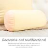 Microbead Bolster Neck Roll Pillow, Gently Body, Head, Neck & Shoulders No Pain Rest, Relax Sleep - Silky Feel Prevent Wrinkles & Hair Breakage - Lightweight Cylinder Tube, 14" x 8", Off White Cream view 4