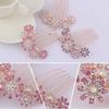 Magik Women Bride Hairpin Hair Side Comb Clip Floral Head Piece Crystal Flower Hair Pins (#F White Flower) view 4
