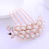 Magik Women Bride Hairpin Hair Side Comb Clip Floral Head Piece Crystal Flower Hair Pins (#E Peacock#2) view 1