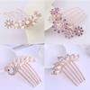 Magik Women Bride Hairpin Hair Side Comb Clip Floral Head Piece Crystal Flower Hair Pins (#A Flower) view 3