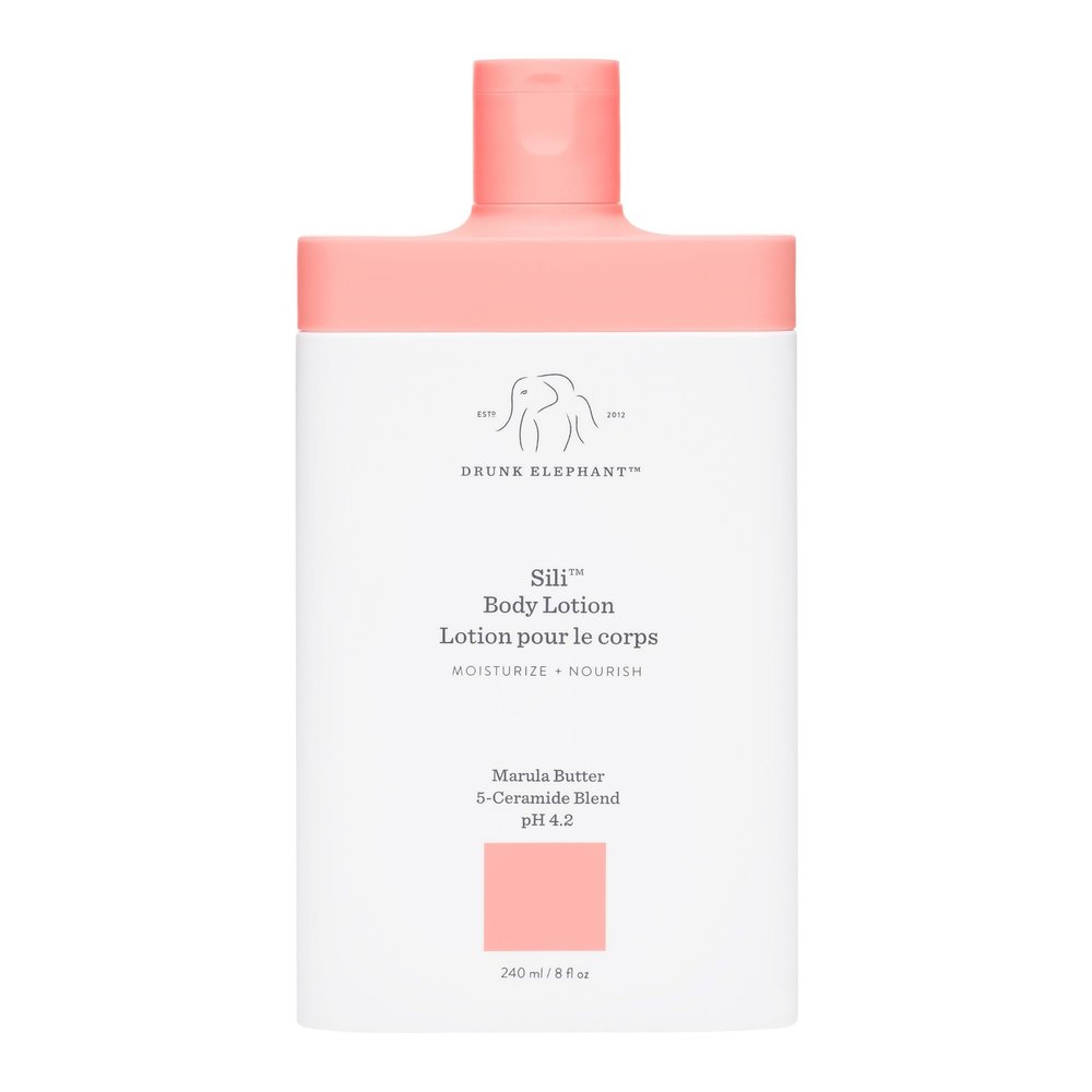 Drunk Elephant Sili Body Lotion - 240 ml/8 fl oz - Lightweight Daily Lotion - Clean Clinical Skincare - Cruelty-Free - Dermatologist Tested - Free of Essential Oils, Silicones, and Fragrance