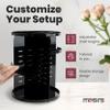360 Rotating Makeup Organizer - Adjustable Shelf Height and Fully Rotatable. The Perfect Cosmetic Organizer for Bedroom Dresser or Vanity Countertop. (Black) view 3