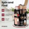 360 Rotating Makeup Organizer - Adjustable Shelf Height and Fully Rotatable. The Perfect Cosmetic Organizer for Bedroom Dresser or Vanity Countertop. (Black) view 4