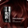 BOLDIFY Hair Fibers (12g) - Fill In Thinning and Fine Hair for an Instantly Fuller, Thicker Look - 14 Shades for Women & Men - Dark Auburn view 2
