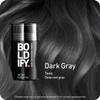 BOLDIFY Hair Fibers (12g) - Fill In Thinning and Fine Hair for an Instantly Fuller, Thicker Look - 14 Shades for Women & Men - Dark Gray view 2