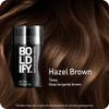 BOLDIFY Hair Fibers (12g) - Fill In Thinning and Fine Hair for an Instantly Fuller, Thicker Look - 14 Shades for Women & Men - Hazel Brown view 2