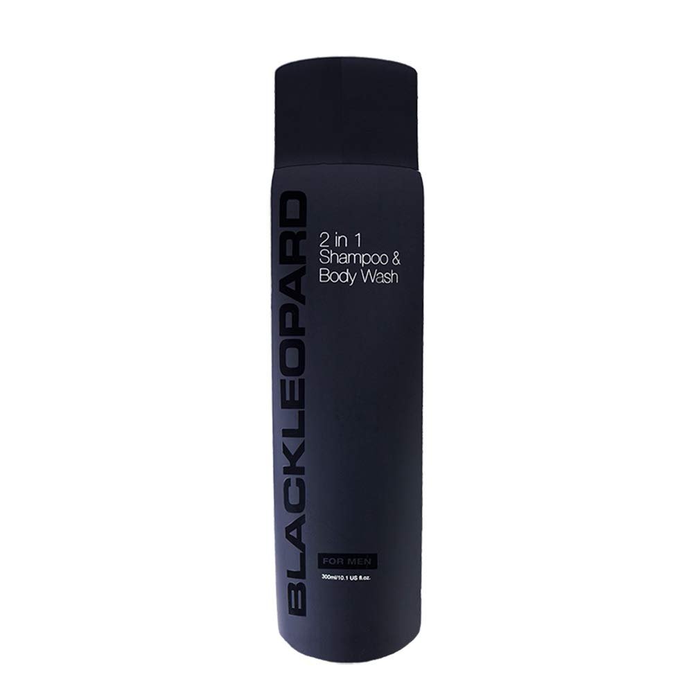 Black Leopard 2 in 1 Shampoo and Body Wash - Men's Body Wash and Shampoo - Invigorating Body Wash and Shampoo for Men (10.1 fl. oz.)