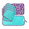 Arkwright Microfiber Makeup Remover Cloths - Pack of 5 - Soft Coral Fleece Reusable Makeup Towels with a Bag, Facial Wash Cloth for Bathroom, 7.5 x 15.5 in, Skulls view 1