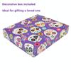 Arkwright Microfiber Makeup Remover Cloths - Pack of 5 - Soft Coral Fleece Reusable Makeup Towels with a Bag, Facial Wash Cloth for Bathroom, 7.5 x 15.5 in, Skulls view 3