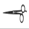 Jaguar Offset Hair Cutting Scissors White Line JP 10 BLACK 46575-1 - 5.75 Inches view 1