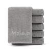 Arkwright Makeup Towels - Pack of 6 - Ultra Soft & Gentle Microfiber Coral Fleece Washcloth Face Make Up Remover, Reusuable Eraser Cloth Essentials for Hosts & Artists, 13 x 13 in, Grey view 1