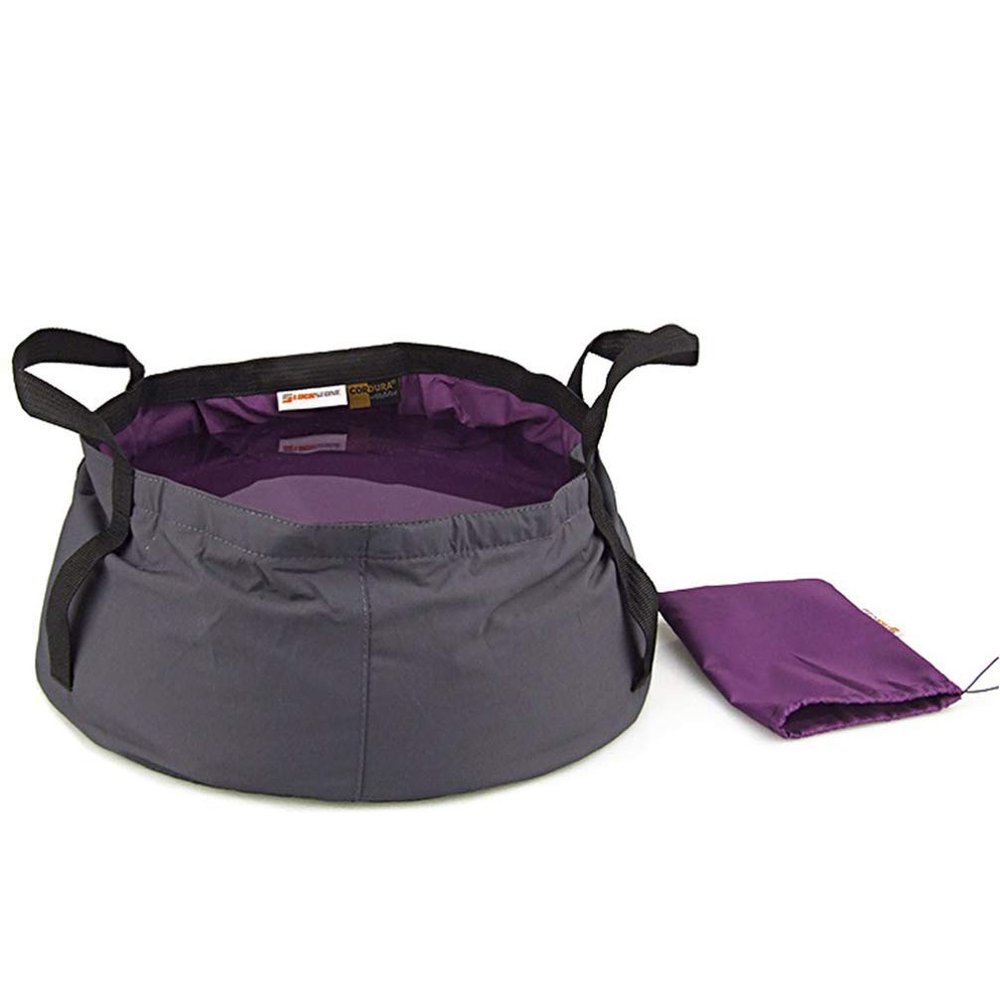 BESPORTBLE 8.5l Folding Camping Basin Portable Outdoor Bucket with Heat Resistant Leakproof Design