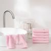 Arkwright Makeup Towels - Pack of 6 - Ultra Soft & Gentle Microfiber Coral Fleece Washcloth Face Make Up Remover, Reusuable Eraser Cloth Essentials for Hosts & Artists, 13 x 13 in, Pink view 4