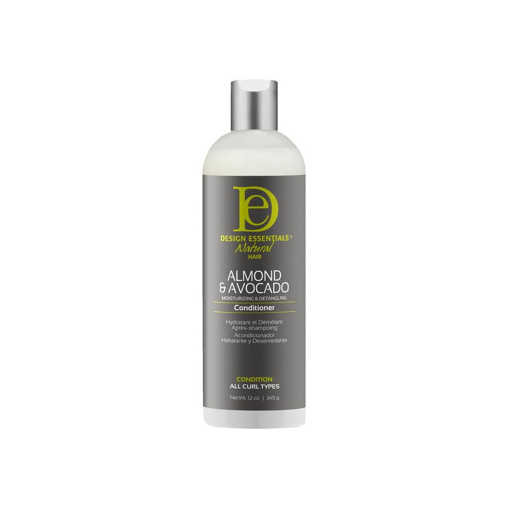Design Essentials Almond & Avocado Moisturizing & Detangling Conditioner with Shea Butter & Coconut, Conditioner for Natural Hair, 12 oz