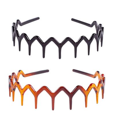 2pcs Fashion Hair Hoop Headbands Wavy Tooth Hairband Styling Clips Active Men Barrettes for Girls Bands Stretch Man Sharks Tooth Comb Rhinestone Headpiece Ties