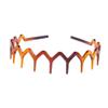 2pcs Fashion Hair Hoop Headbands Wavy Tooth Hairband Styling Clips Active Men Barrettes for Girls Bands Stretch Man Sharks Tooth Comb Rhinestone Headpiece Ties view 3