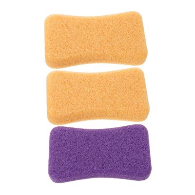 EXCEART 3pcs Pumice Stone Foot Scrubber Natural Exfoliating Tool for Dead Skin Removal Grinding Foot Accessory Random Color for Pedicure Care