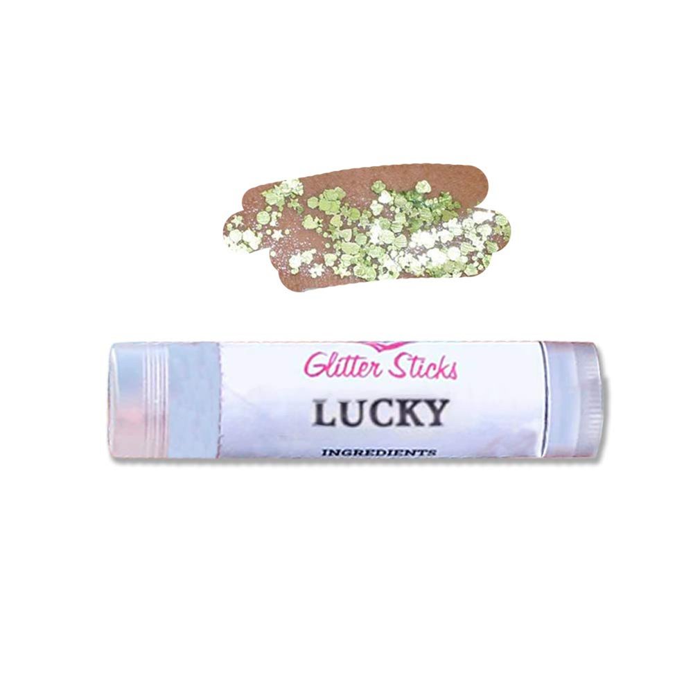 Creative Faces Chunky Glitter Stick - Lucky, Easy to Apply, Cosmetic Grade Polyester Glitter (3.5 gm/4.5 ml), Great to Sparkle up Your Face, Body, Hair & Face Paint Designs